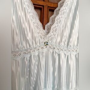 Vintage Light Blue Slip Gown - Size S-M